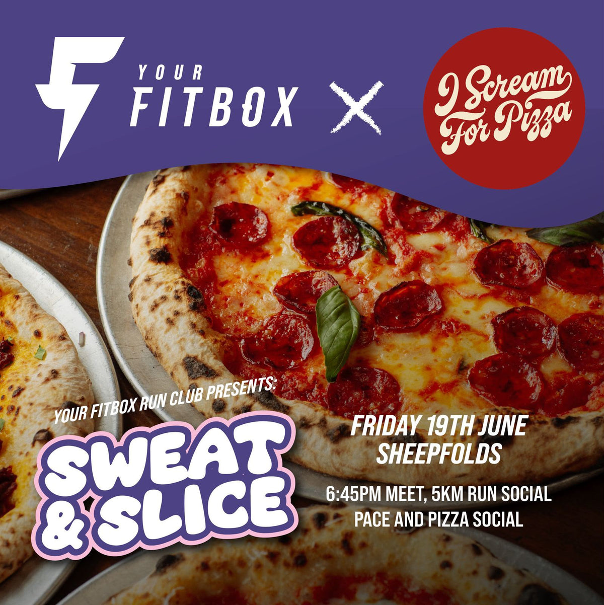 Your Fitbox Rub Club x I Scream for Pizza: Sweat & Slice